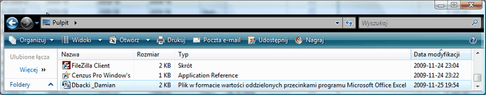Eksport tabeli do pliku csv_na_dysku